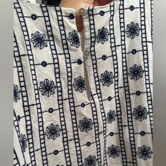 Zara Cotton/Linen Floral Baby Doll Dress - Picture 3 of 8